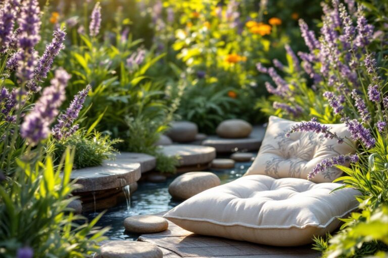 Descubra como criar jardins terapêuticos em casa com plantas aromáticas, fontes de água e espaços de meditação para promover relaxamento.